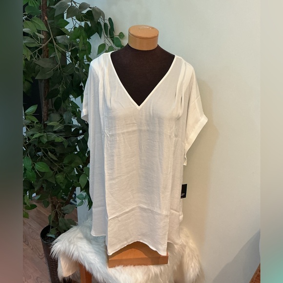 Simply Vera Vera Wang Cuffed dolman sleeve popover v neck blouse 3X - Picture 1 of 10